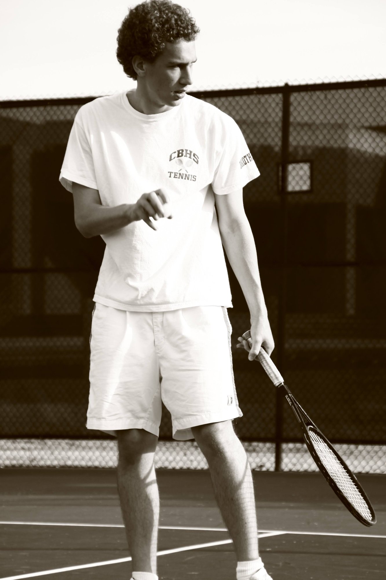 Tennis player on court